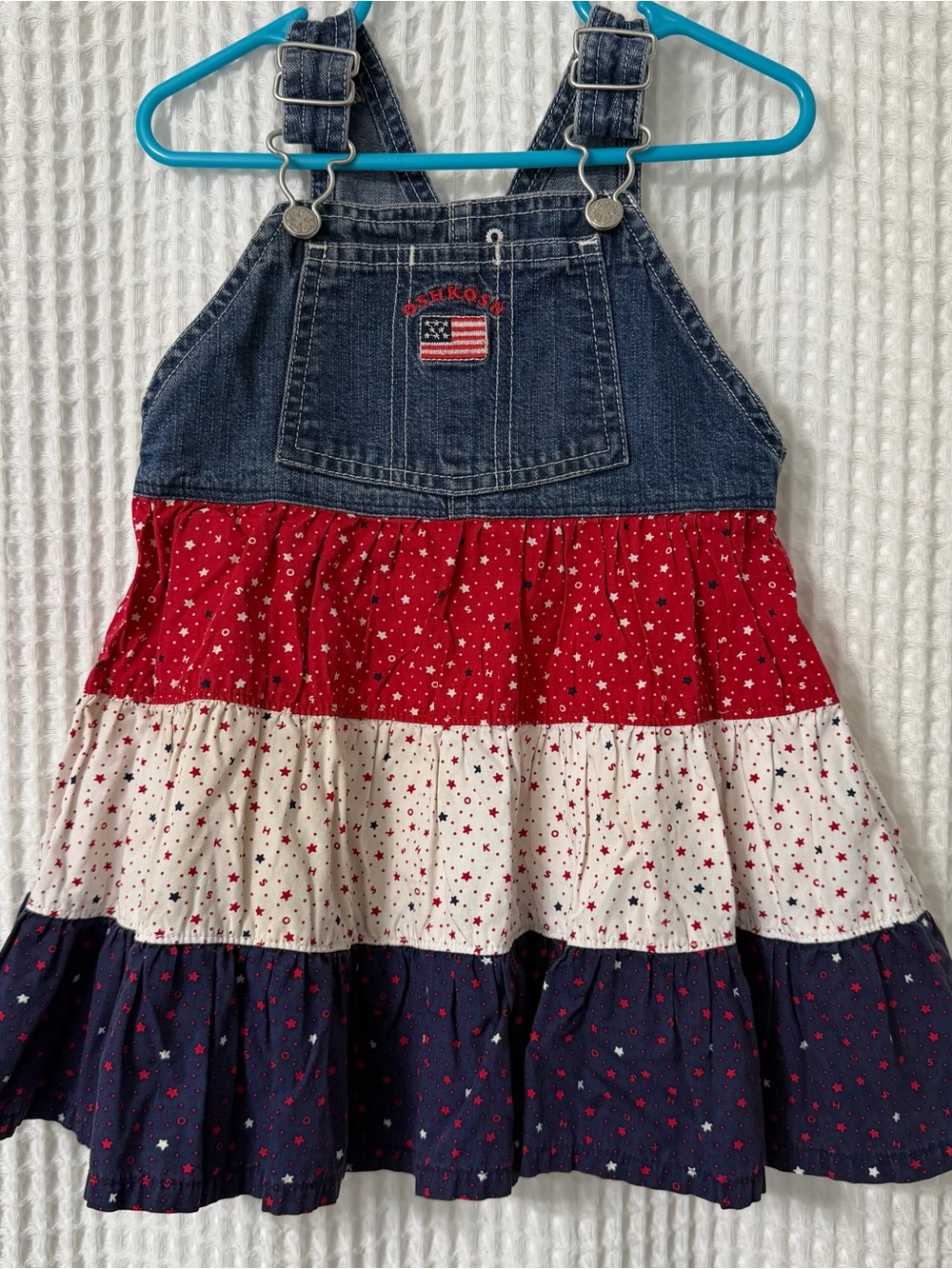 Vintage OshKosh Denim & Patriotic Tiered Dress